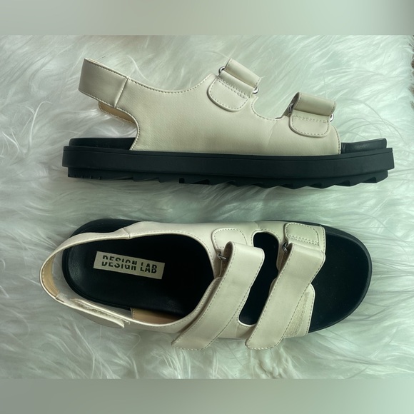 Nwot Design lab sandals size 8 cream and black - Picture 6 of 7